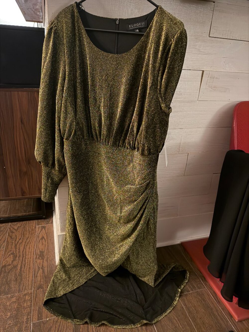 Eloquii Gold/Black Coctail Dress